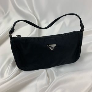 Vintage Prada Black Nylon Bag